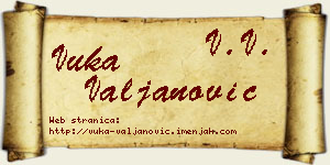 Vuka Valjanović vizit kartica